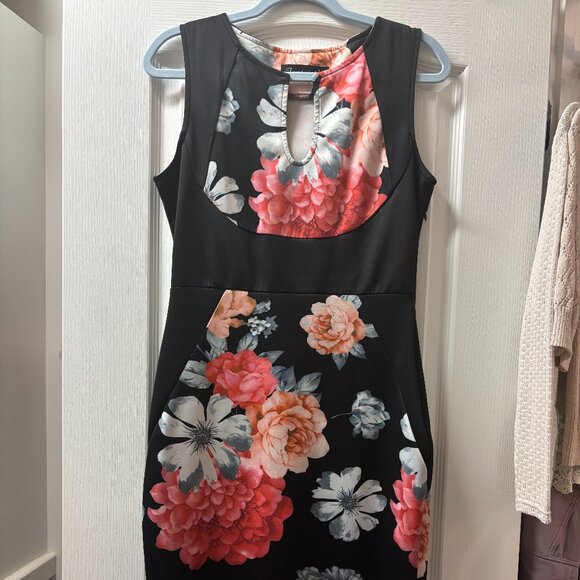 Floral Pencil Dress Sz M - Picture 1 of 3